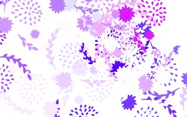 Fototapeta na wymiar Light Purple, Pink vector elegant background with flowers, roses.