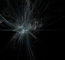 Abstract fractal art background illustration space geometry.