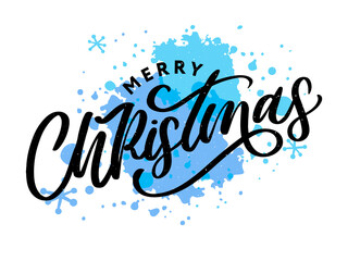 Fototapeta premium Merry christmas 2021 Beautiful greeting card poster with calligraphy black text word. Hand drawn design elements. Handwritten modern brush lettering white background isolated vector