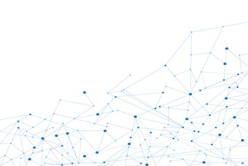 Network abstract connection isolated on white background. Network technology background with dots and lines. Ai background. Modern abstract concept. Ai vector, network technology