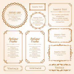 クリスマスのフレームセット、リースのデザイン、オーナメントや装飾デザイン