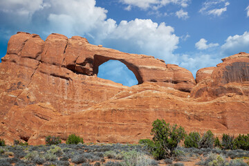 Travel and Tourism - Scenes of the Western United States. Skyline Arch in Arches National Park,...