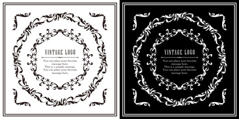 クリスマスのフレームセット、リースのデザイン、オーナメントや装飾デザイン