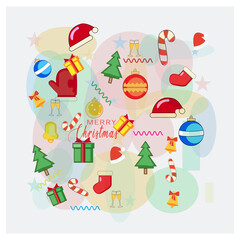 Fototapeta premium Christmas seamless pattern design vector. 