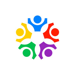 Teamwork people community, vector graphic