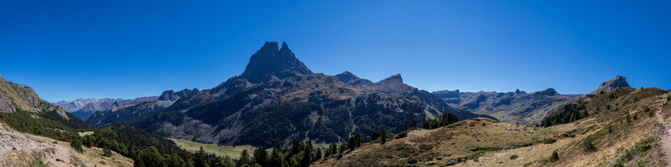 Panorama Ossau Valley With Pic