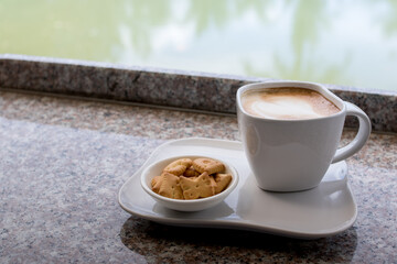 Hot coffee.