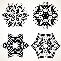 Ornate doodle mandalas