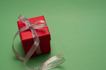 red gift box with ribbon