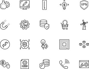 technology vector icon set such as: teamwork, firewall, chemical, hazard, attraction, maintenance, plan, natural, flask, contact, indicator, media, cart, engineer, invention, component, text, retail