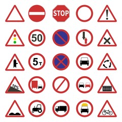 sign, road, danger, icon, symbol, warning, vector illustration