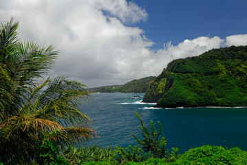 Honomanu Bay on the road to Hana in Maui