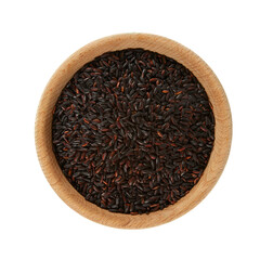 black rice isolated on white background