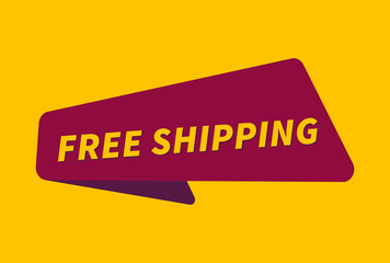 Free Shipping banner vector, Free Shipping image