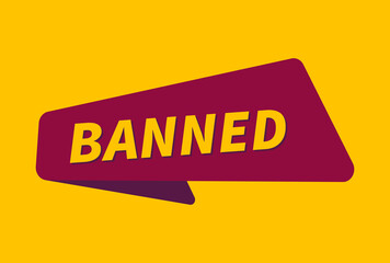 Banned banner vector, Banned image