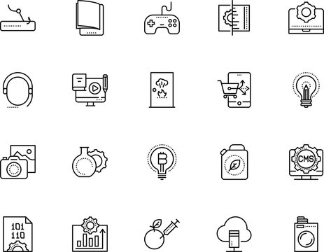 technology vector icon set such as: toxic, mining, needle, connection, mask, room, flask, shielding, professional, call, task, maintenance, biotechnology, encoding, cinema, organic, contact, test