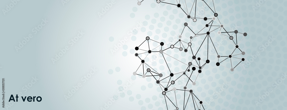 Wall mural modern illustration with social connect on white background for concept design. global network conne