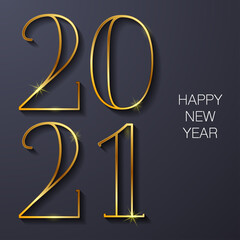 Art deco golden new year