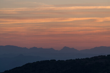 Sunset in the mountains of southern Spain