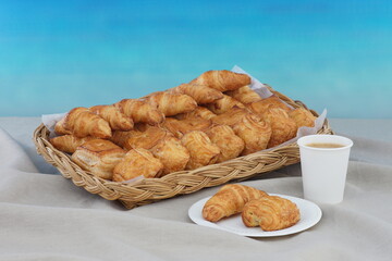 cup of coffee and croissant