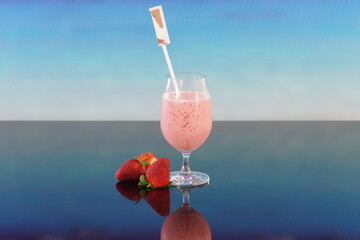 cocktail with strawberry