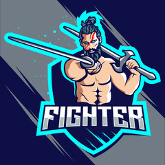 Fighter esport logo design