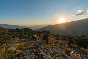 Mountainous landscape of Sierra Nevada in southern Spain