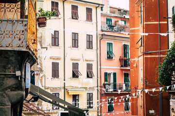 Fototapeta na wymiar Houses of Riomaggiore