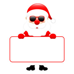 Santa Sonnenbrille Mit Leerem Schild