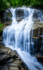 Fototapeta na wymiar waterfall at the european alps