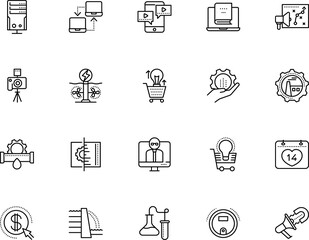 technology vector icon set such as: e-book, server, innovation, kit, inbound, green, meeting, day, lined, heart, global, money making, tidal, support, safety, work, mechanics, shopping, eco, pc