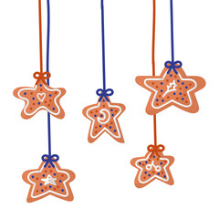 Hanging Cristmas cookies.