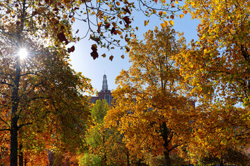 Public park of the Cormailles in Ivry-sur Seine city
