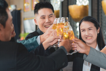 Group people are drinking alcohol party celebration