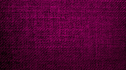 The texture of the purple pink linen fabric. The background of violet cloth. Background of violet sack cloth.