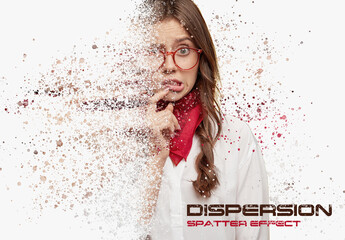 Dispersion Spatter Photo Effect with Particle Mockup