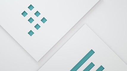 Blank flyer template. Corporate background is empty. 3d rendering