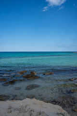 Beach hike to the Torre Guaceto in Apulia, Italy through the maritime nature reserve