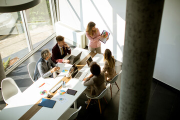 Multiethnic business people working together in the office