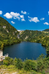 Fototapeta premium Dam on the Zaovine lake in Serbia