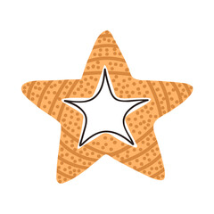 Vector colorful illustration of Christmas star isolated on white background