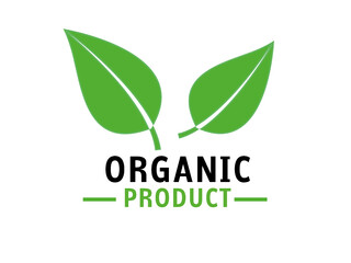 Organic Product Grafik Vektor Logo Hintergrund