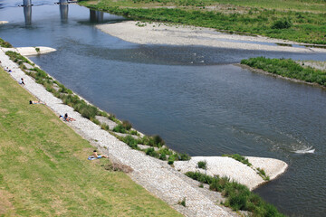 多摩川の河川敷