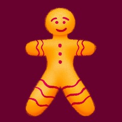 illustration of gingerbread man