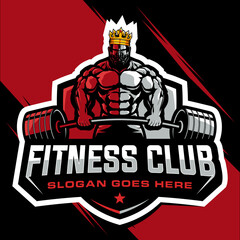 King bodybuilding and gym logo