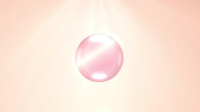 Animation combination serum bubbles and vitamin, concept skin care cosmetics solution.