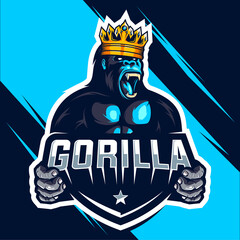 king gorilla esport logo design © avante_speed