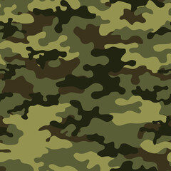 Fototapeta premium Camouflage seamless pattern. Abstract camo military. Print