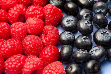 ラズベリーとブルーベリー