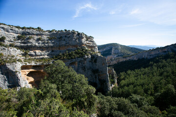Ruta del abrigo de Chimiachas en la sierra de Guara. 